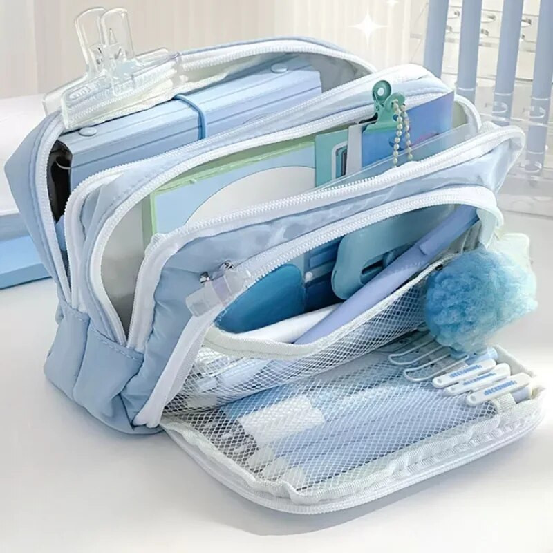 Τσάντα μολυβιού μεγάλης χωρητικότητας, Κορεάτικη θήκη για χαρτικά, θήκη στυλό, Student Τσάντα για σχολικά είδη