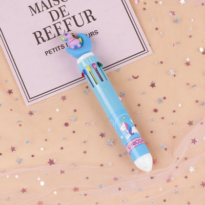 10 Χρώματα Cute Cartoon Ballpoint Στυλό Dinosaur Kawaii Πολύχρωμο Gel στυλό για γράψιμο Σχολικά είδη Γραφική γραφική ύλη Αξεσουάρ γραφείου