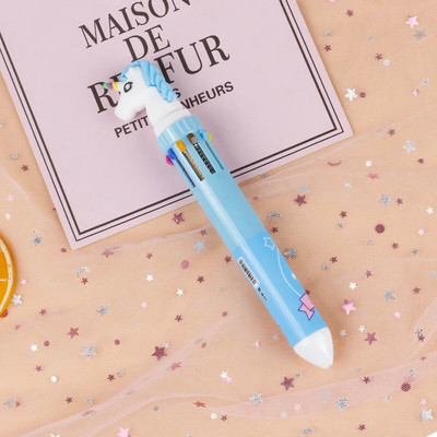 10 Χρώματα Cute Cartoon Ballpoint Στυλό Dinosaur Kawaii Πολύχρωμο Gel στυλό για γράψιμο Σχολικά είδη Γραφική γραφική ύλη Αξεσουάρ γραφείου