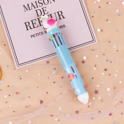 10 Χρώματα Cute Cartoon Ballpoint Στυλό Dinosaur Kawaii Πολύχρωμο Gel στυλό για γράψιμο Σχολικά είδη Γραφική γραφική ύλη Αξεσουάρ γραφείου