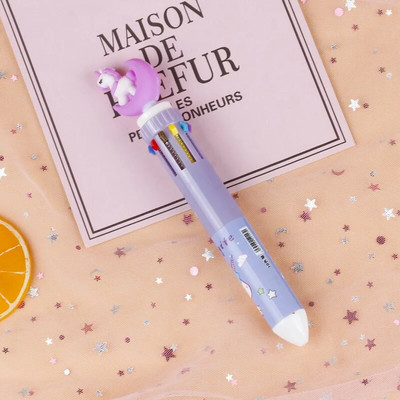 10 Χρώματα Cute Cartoon Ballpoint Στυλό Dinosaur Kawaii Πολύχρωμο Gel στυλό για γράψιμο Σχολικά είδη Γραφική γραφική ύλη Αξεσουάρ γραφείου