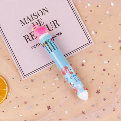 10 Χρώματα Cute Cartoon Ballpoint Στυλό Dinosaur Kawaii Πολύχρωμο Gel στυλό για γράψιμο Σχολικά είδη Γραφική γραφική ύλη Αξεσουάρ γραφείου