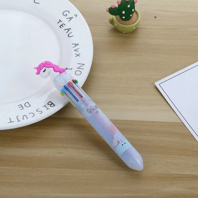10 Χρώματα Cute Cartoon Ballpoint Στυλό Dinosaur Kawaii Πολύχρωμο Gel στυλό για γράψιμο Σχολικά είδη Γραφική γραφική ύλη Αξεσουάρ γραφείου