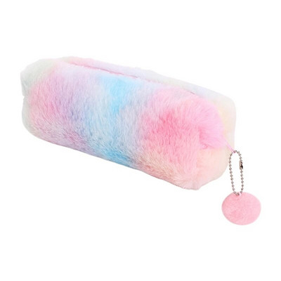 Geantă pentru stilou creativă Culoare treptată Cutie cu stilou octogonal de pluș pentru fată încântătoare