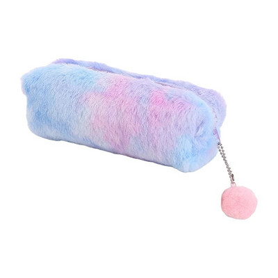 Geantă pentru stilou creativă Culoare treptată Cutie cu stilou octogonal de pluș pentru fată încântătoare