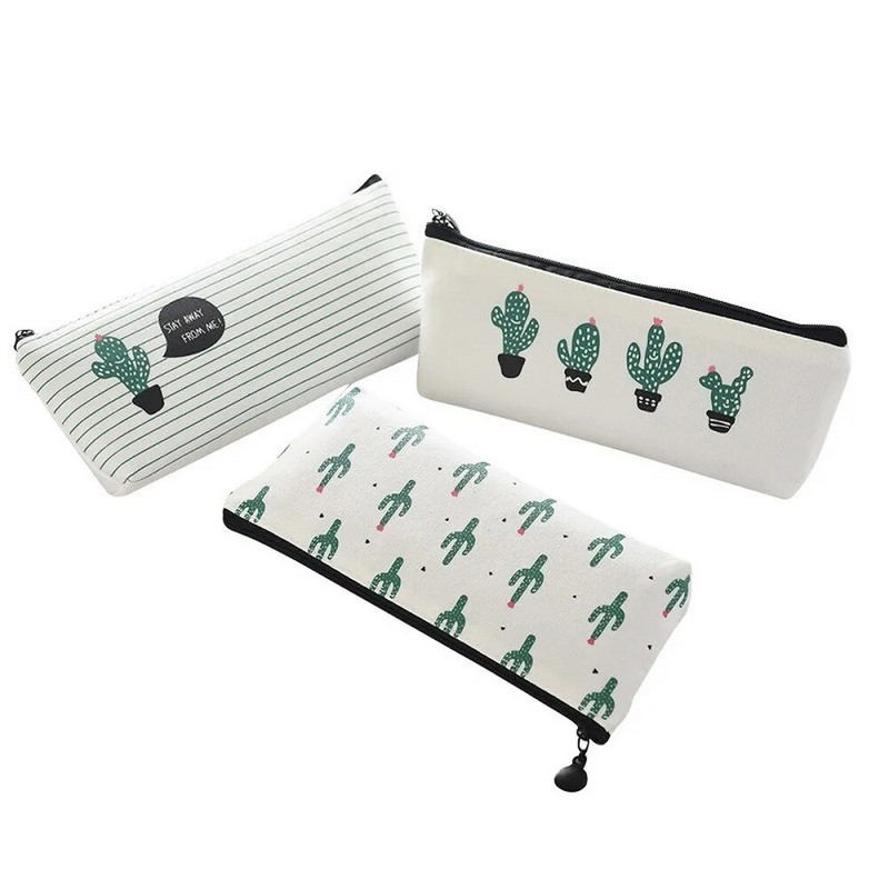 Platno, pernica s kaktusom, slatka školska pernica, noviteti, uredske bojice, pernica, torba za olovke Kawaii školski pribor