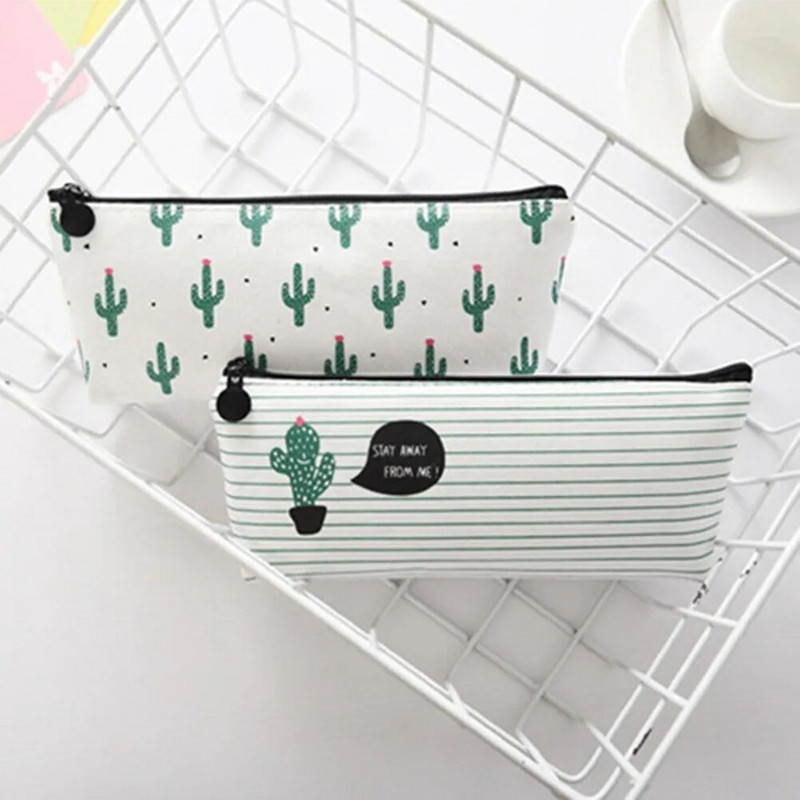 Platno, pernica s kaktusom, slatka školska pernica, noviteti, uredske bojice, pernica, torba za olovke Kawaii školski pribor