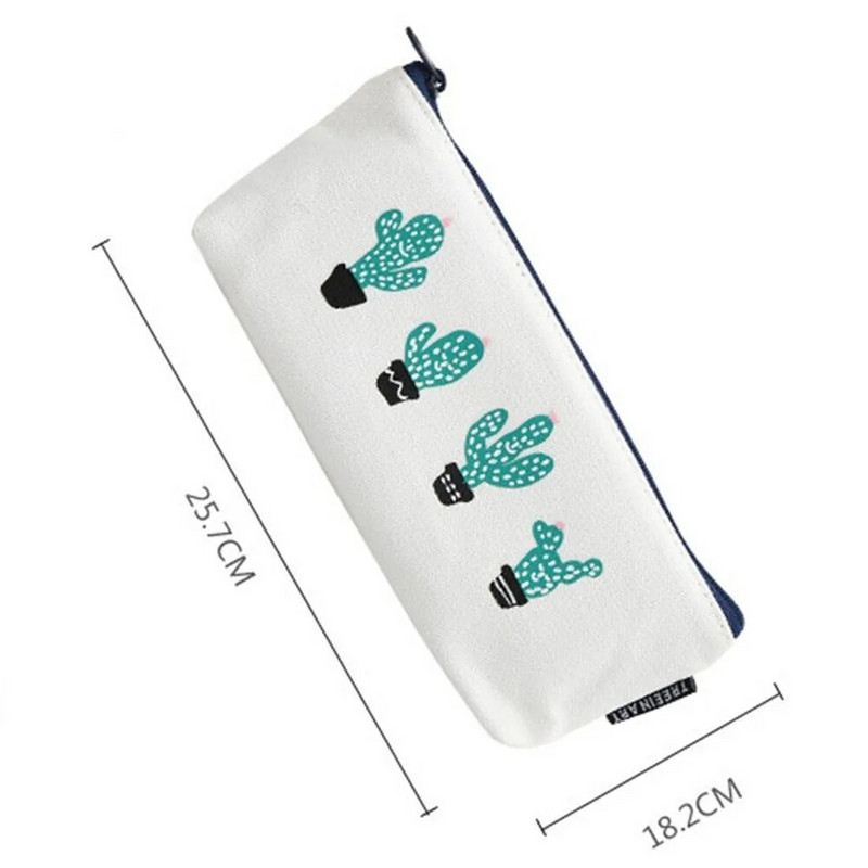 Platno, pernica s kaktusom, slatka školska pernica, noviteti, uredske bojice, pernica, torba za olovke Kawaii školski pribor