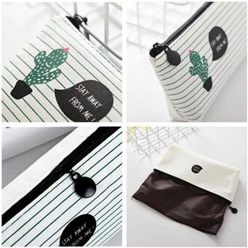 Platno, pernica s kaktusom, slatka školska pernica, noviteti, uredske bojice, pernica, torba za olovke Kawaii školski pribor