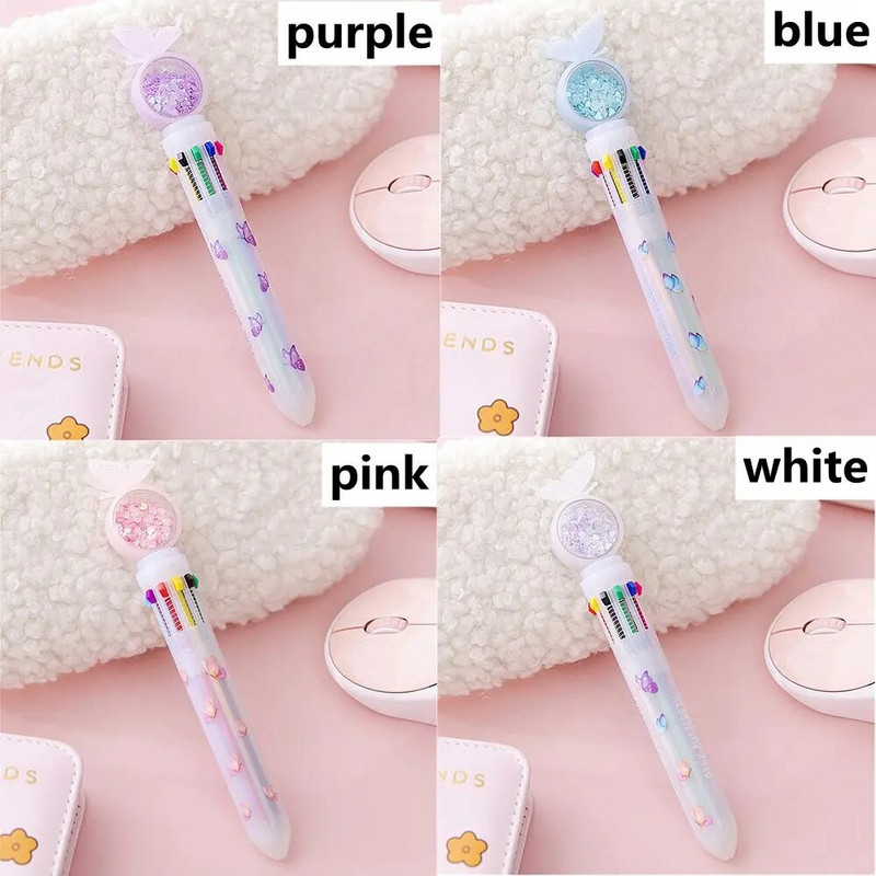 10 χρώματα Cute Butterfly School Προμήθειες Γραφείου στυλό στυλό Rollerball στυλό Mermaid Animal