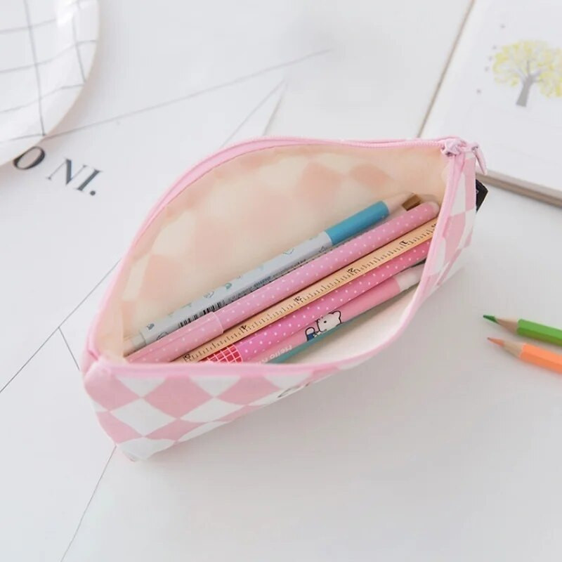 Pildspalvu maisiņš Burtu Punktveida Svītras Zīmuļu Somas Somas Biroja Skolas Izglītībai Kancelejas piederumi Studentu Meitenēm Dāvana