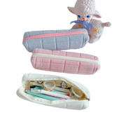 Mīksta samta rāvējslēdzēja zīmuļu soma Kawaii kancelejas piederumu pildspalvas Kancelejas piederumu uzglabāšanas soma futrālis plīša zīmuļu soma organizatora vadība