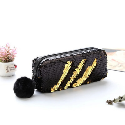 Penālis meitenēm Kawaii skolas zīmuļu futrālis Kancelejas piederumi Sequin pildspalvu futrālis Hairball Trousse Scolaire skolas piederumi zīmuļu maisiņi