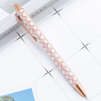 1 gabals Luksusa, jauka, dzirkstoša lodīšu pildspalva kāzu metāla kancelejas piederumu skolas kancelejas piederumi augstas kvalitātes pildspalvas