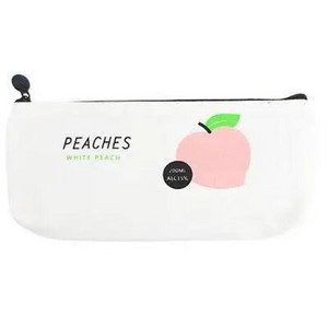 Kawaii audekls Fruit Peach penālis skolas pildspalvu kaste meitenei rakstāmpiederumi Kawaii zīmuļu soma estojo escolar skolas piederumi