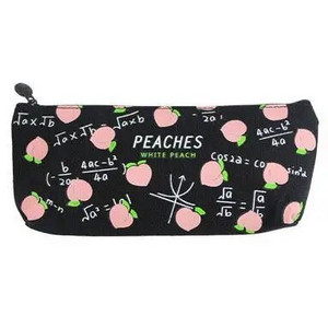 Kawaii audekls Fruit Peach penālis skolas pildspalvu kaste meitenei rakstāmpiederumi Kawaii zīmuļu soma estojo escolar skolas piederumi