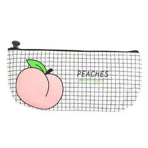 Kawaii audekls Fruit Peach penālis skolas pildspalvu kaste meitenei rakstāmpiederumi Kawaii zīmuļu soma estojo escolar skolas piederumi
