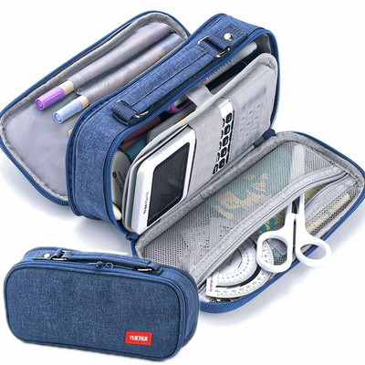 Φορητή μολυβοθήκη Μεγάλης χωρητικότητας Τσάντα μολυβιού για μαθητή Καμβάς Πολυλειτουργική Κορεάτικη Μολυβοθήκη Σχολικά Χαρτικά