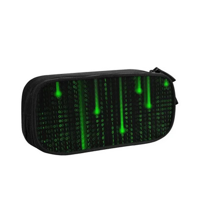 Korea maatrikskoodiga pliiatsikarbid tüdrukutele poistele kohandatud programmeerimiskoodi mustriga suure mahutavusega pliiatsikotti karbis koolitarbed