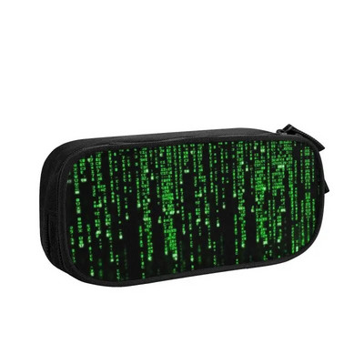 Korea maatrikskoodiga pliiatsikarbid tüdrukutele poistele kohandatud programmeerimiskoodi mustriga suure mahutavusega pliiatsikotti karbis koolitarbed