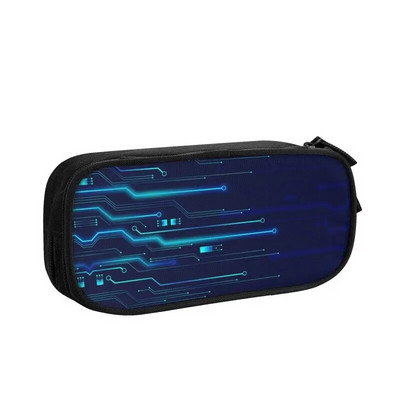 Korea maatrikskoodiga pliiatsikarbid tüdrukutele poistele kohandatud programmeerimiskoodi mustriga suure mahutavusega pliiatsikotti karbis koolitarbed