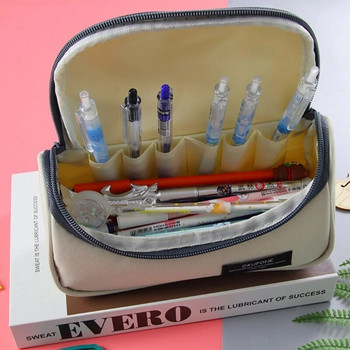 Обикновен държач за писалка от плат Оксфорд, калъфи за моливи, многофункционална чанта за съхранение на канцеларски материали, чанта за съхранение на моливи, чанта за химикалки, дропшиппинг