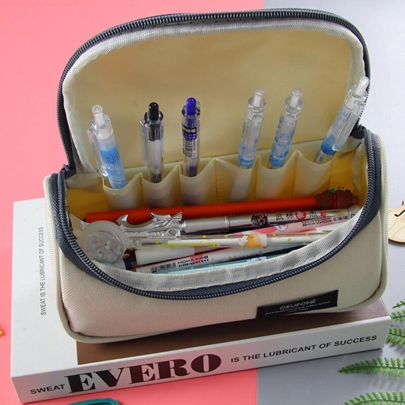 Vienkāršs Oksfordas auduma pildspalvu turētājs zīmuļu futrāļi Daudzfunkciju kancelejas piederumu glabāšanas soma Zīmuļu uzglabāšanas soma Pildspalvu soma Dropshipping