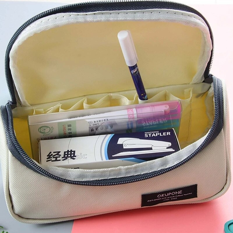 Vienkāršs Oksfordas auduma pildspalvu turētājs zīmuļu futrāļi Daudzfunkciju kancelejas piederumu glabāšanas soma Zīmuļu uzglabāšanas soma Pildspalvu soma Dropshipping