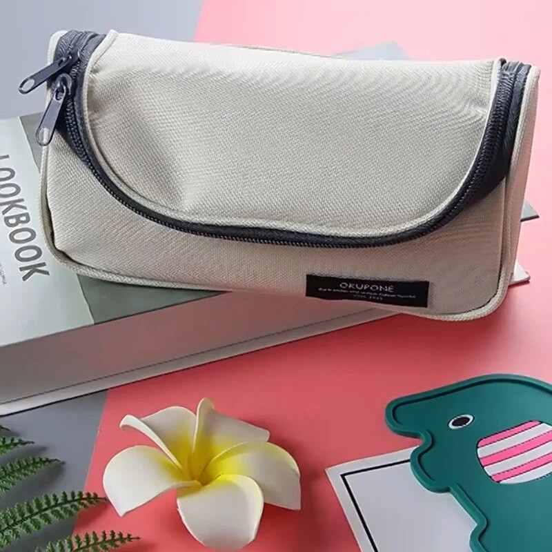 Vienkāršs Oksfordas auduma pildspalvu turētājs zīmuļu futrāļi Daudzfunkciju kancelejas piederumu glabāšanas soma Zīmuļu uzglabāšanas soma Pildspalvu soma Dropshipping