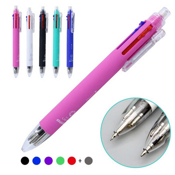 Многоцветна химикалка включва 5 цвята химикалка 1 автоматичен молив Горна гума за маркиране Писане Училищни пособия Децата го обожават