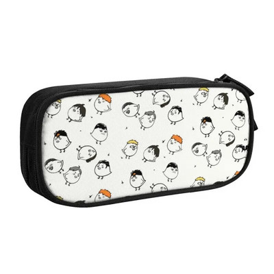 Karasuno Crows Haikyuu Kawaii pliiatsikarbid poisile tüdrukule suure mahutavusega võrkpall Anime Jaapani pliiatsikarbis õpilaste kirjatarbed