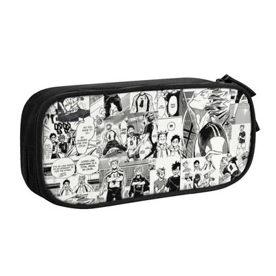 Karasuno Crows Haikyuu Kawaii pliiatsikarbid poisile tüdrukule suure mahutavusega võrkpall Anime Jaapani pliiatsikarbis õpilaste kirjatarbed