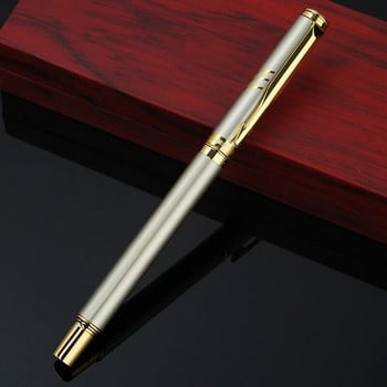 Луксозни висококачествени метални бизнес подписи Златна ролкова химикалка като канцеларски материали за училище Персонализирани офис консумативи
