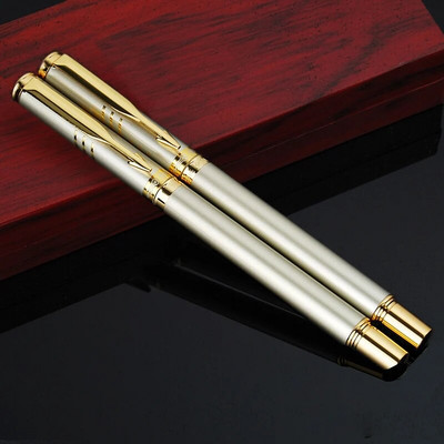 Luxury High Quality Metal Business Signing Golden Rollerball Ballpoint Pen As School Stationery Office Supplies Personalized