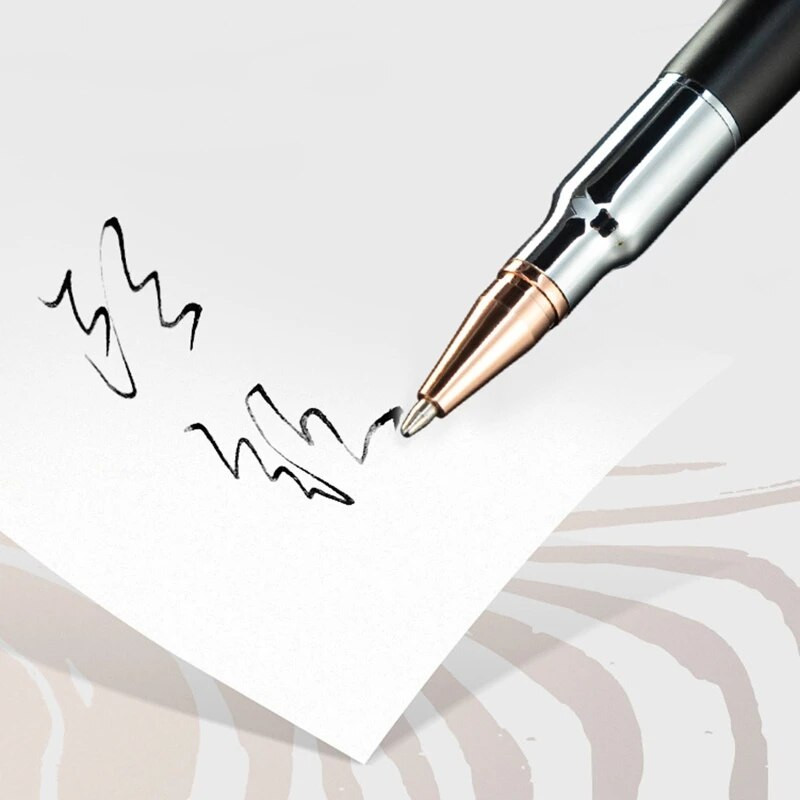 E5BA darbības pildspalva, izvelkama rakstāmā lodīšu pildspalva 1,0 mm, melna, dāvana vīriešiem