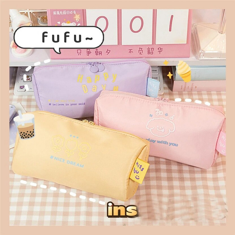 Kawaii zīmuļu futrāļi Skolas piederumi Korejiešu kancelejas piederumi Trousse Scolaire Lapiceras Estuche Escolar jauks pildspalvu maisiņš
