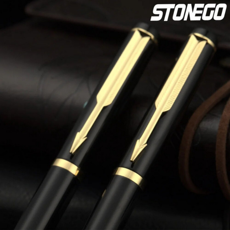 STONEGO Metāla hroma Twist lodīšu pildspalva bez vāciņa , elegantas Signature Pen dāvanu pildspalvas vīriešiem sievietēm