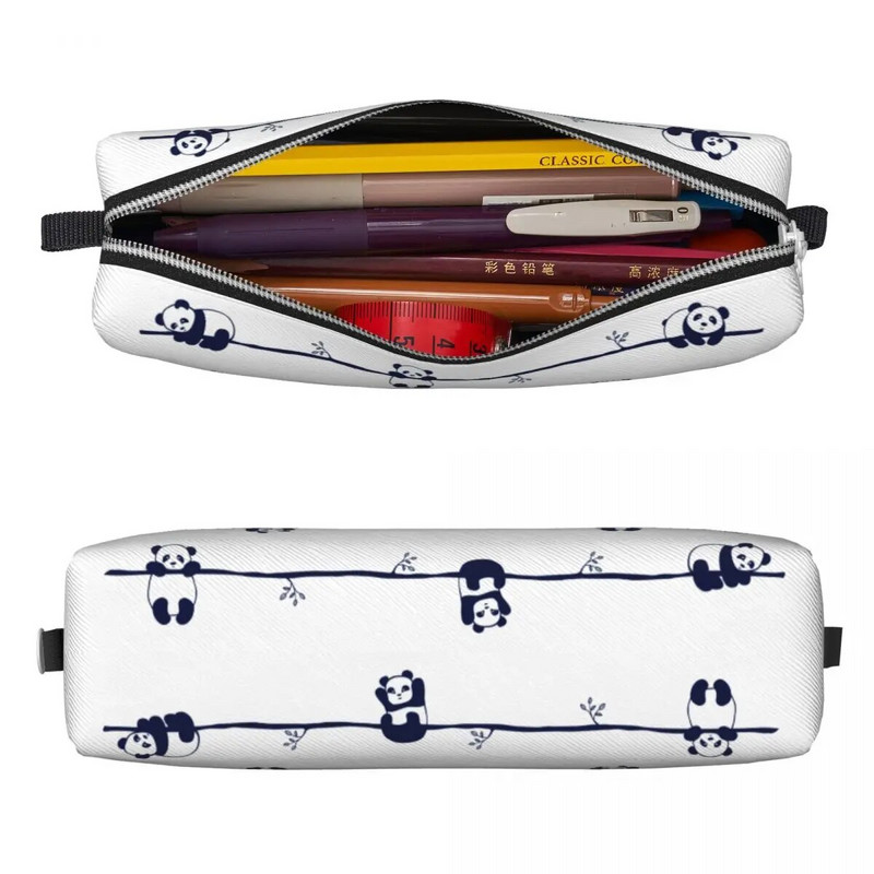 Klassikalised armsad Panda pliiatsikarbid armsad loomapliiatsikotikestega pliiatsikarp tüdrukutele, poistele, suure mahutavusega kott kontorikingituste kirjatarbed