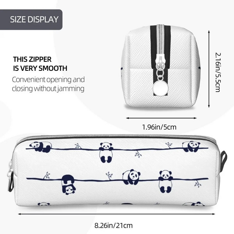 Klassikalised armsad Panda pliiatsikarbid armsad loomapliiatsikotikestega pliiatsikarp tüdrukutele, poistele, suure mahutavusega kott kontorikingituste kirjatarbed