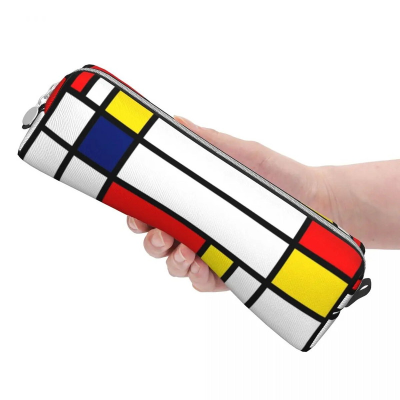 Uus Mondrian Art Abstract 60ndate pliiatsiümbris pliiatsitaskuga pliiats õpilastele suure mahutavusega kotti õpilastele kooli tõmblukuga tarvikud