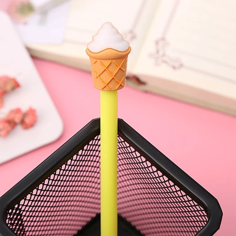 Δημιουργικό στυλό Rollerball French Fries Cola Hamburger Ice Cream Χαριτωμένο χαρτικά γραφείου Μαθητικό στυλό με υπογραφή