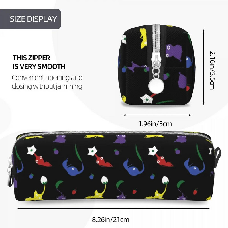 Pikmini mustriga pliiatsikarbid Multikad pliiatsihoidjad õpilastele Suure mahutavusega pliiatsikotid Koolitarbed Kingitused Kirjatarbed