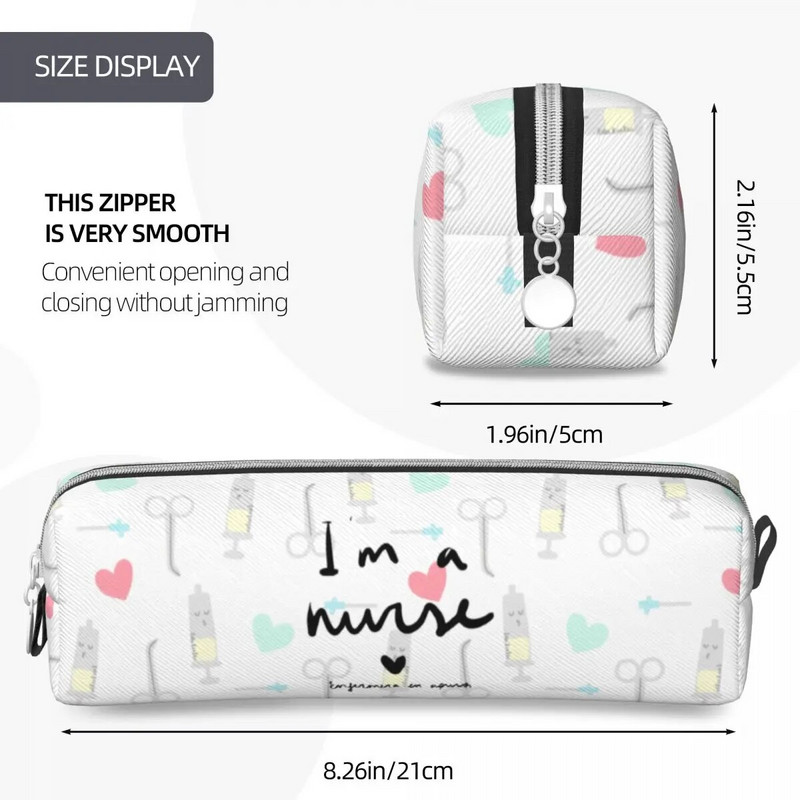 Enfermera En Apuros Meditsiiniõde Pliiatsikarp Pliiatsikotid Pliiatsikarp tüdrukutele Poistele Suur hoiukott õpilastele Koolikingitused Kirjatarbed