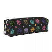 Gražus spalvingas šunų letenų kačių pieštukų dėklas Pieštukų dėklai rašiklių dėžutė mokiniui, didelis krepšys mokykloms, raštinės reikmenys užtrauktuku