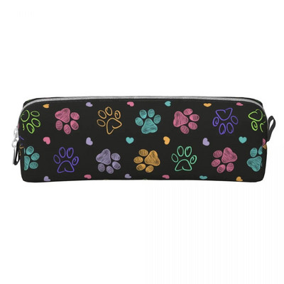 Gražus spalvingas šunų letenų kačių pieštukų dėklas Pieštukų dėklai rašiklių dėžutė mokiniui, didelis krepšys mokykloms, raštinės reikmenys užtrauktuku