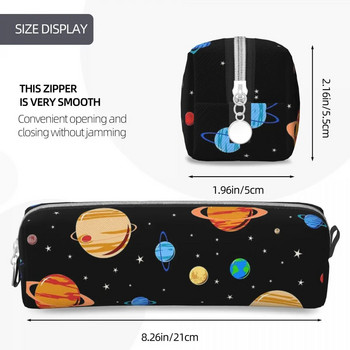 Забавен сладък калъф за моливи Planets Venus Space Pencil Box Pen for Student Големи чанти за съхранение Офис Подарък Канцеларски материали