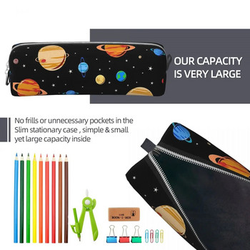 Забавен сладък калъф за моливи Planets Venus Space Pencil Box Pen for Student Големи чанти за съхранение Офис Подарък Канцеларски материали