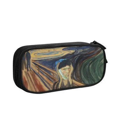 Κορεάτικη μολυβοθήκη Vincent Van Gogh για αγόρια Gilrs Προσαρμοσμένο στυλ Ζωγραφική με λάδι γάτας Μεγάλη αποθήκευση τσάντα χαρτικά