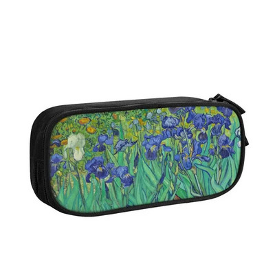 Κορεάτικη μολυβοθήκη Vincent Van Gogh για αγόρια Gilrs Προσαρμοσμένο στυλ Ζωγραφική με λάδι γάτας Μεγάλη αποθήκευση τσάντα χαρτικά