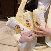 Penālis Izšūšana Penālis Tiger Kawaii Estuche Estojo Escolar Kancelejas preces jauks maisiņš Pochita uzglabāšanas soma Trousse Scolaire